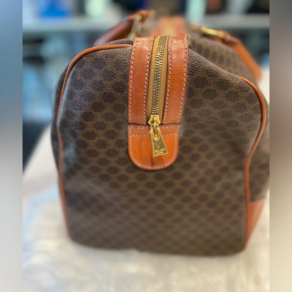 🔥Vintage Céline Macadam Travel Duffle – Pristine, Authenticated, Collector’s Gem - Picture 4 of 14